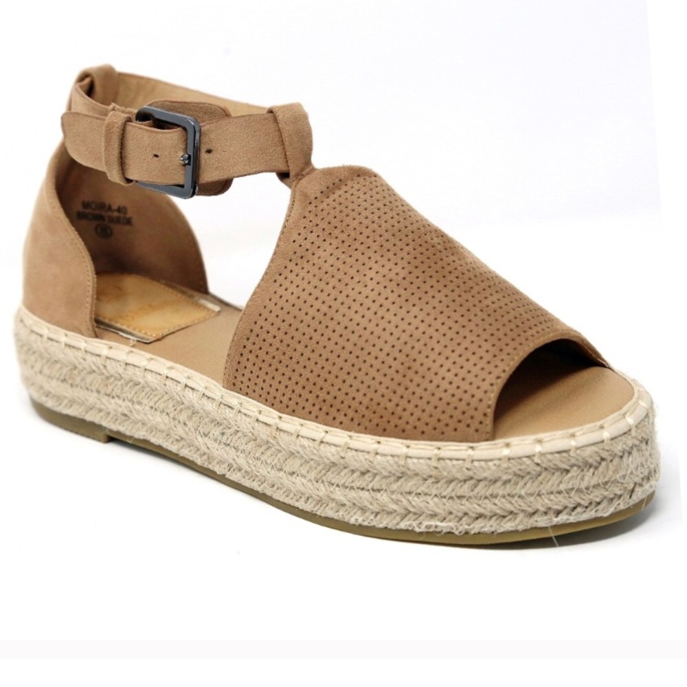 Brown espadrille sandals! Brand new never worn.